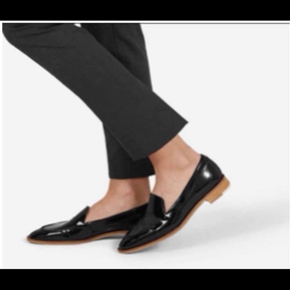 Everlane modern loafer sz 7 black patent leather
